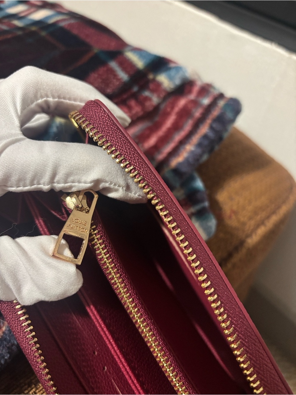 Louis Vuitton Burgundy Monogram long Zippy Wallet - Picture 5 of 7